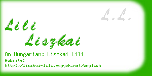 lili liszkai business card